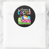 Grappige volleybal bal uitgebroed van ei Paasdag Ronde Sticker (Tas)