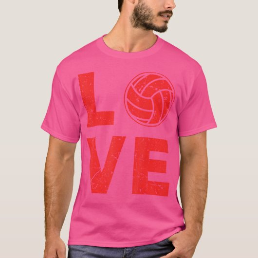Grappige volleybal bal volleybal speler t-shirt (Voorkant)