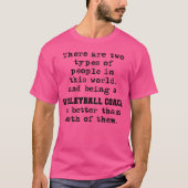 Grappige volleybal coach voor t-shirt (Voorkant)