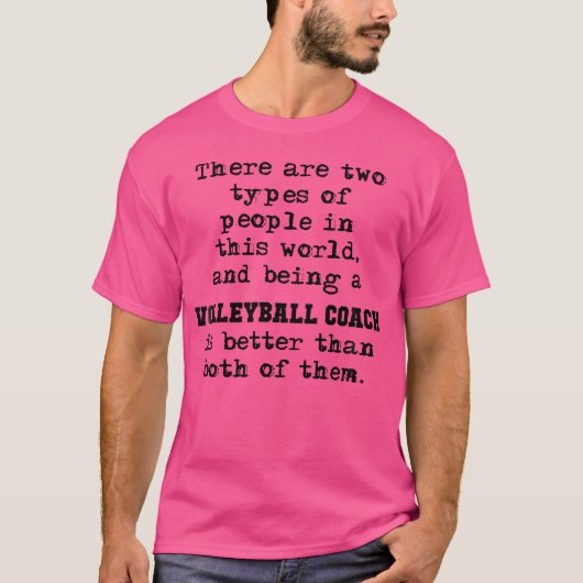 Grappige volleybal coach voor t-shirt (Voorkant)