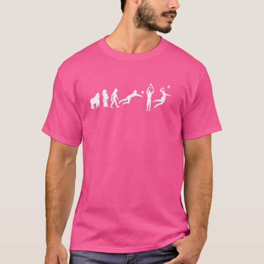 Grappige volleybal expressie De evolutie van de S T-shirt (Voorkant)