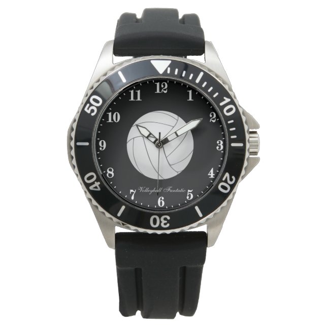 Grappige Volleybal fanaat aanpasbaar Horloge (Voorkant)