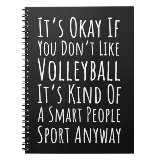 Grappige Volleybal Geschenken Humor Sport Joke Gag Notitieboek (Voorkant)
