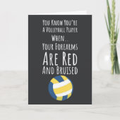 Grappige Volleybal Kaarten Fan Team Sport Speler (Voorkant)