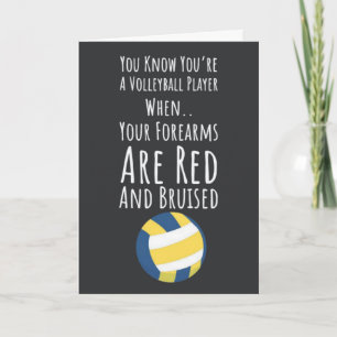 Grappige Volleybal Kaarten Fan Team Sporten Speler