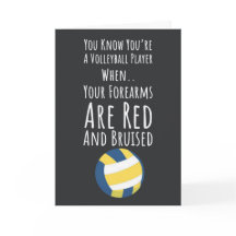 Grappige Volleybal Kaarten Fan Team Sporter