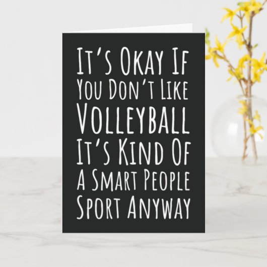 Grappige Volleybal Kaarten Humor Team Sport Speler (Gele Bloem)