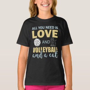 Grappige Volleybal Kat Liefhebber Kattenliefde Zom T-shirt