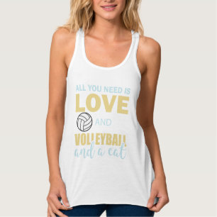 Grappige Volleybal Kat Liefhebber Kattenliefde Zom Tanktop