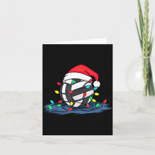 Grappige Volleybal Kerst Grafische Lichten Liefheb Kaart