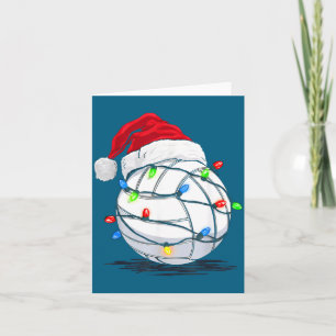 Grappige Volleybal Kerst Grafische Lichten Lo Kaart