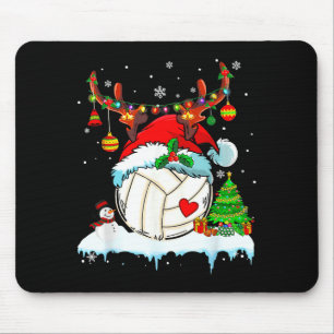 Grappige Volleybal Kerst Reindeer Kerstman Hoed Li Muismat