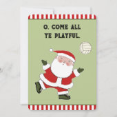 Grappige Volleybal Kerstmis Feestdagenkaart (Voorkant)