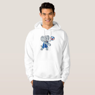 Grappige Volleybal Olifant Sport Witte Hoodie
