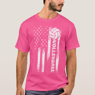Grappige volleybal USA Patriottische atleet T-shirt
