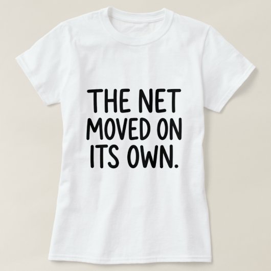 Grappige Volleybal Witte Leugen Het Net Bewoog T-shirt (Design voorkant)