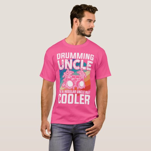 Grappige volwassen drummer drummer t-shirt (Voorkant volledig)