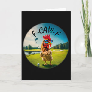 Grappige Volwassen F-caw-f Golf Haan Vogel Humor K Kaart