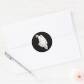 Grappige Volwassen Halloween Hilarische Geest Ronde Sticker (Envelop)