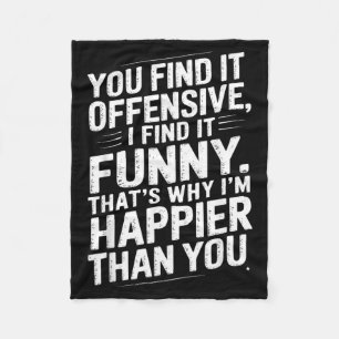 Grappige Volwassen Humor Sarcasme Offensief Gelukk Fleece Deken