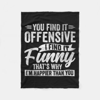 Grappige Volwassen Humor Sarcasme Offensief Gelukk Fleece Deken