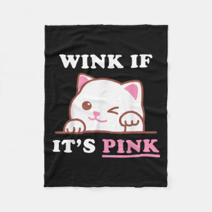 Grappige Volwassen Humor Schattige Cat Cool Pink S Fleece Deken
