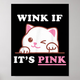 Grappige Volwassen Humor Schattige Cat Cool Pink S Poster