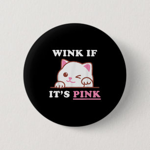 Grappige Volwassen Humor Schattige Cat Cool Pink S Ronde Button 5,7 Cm