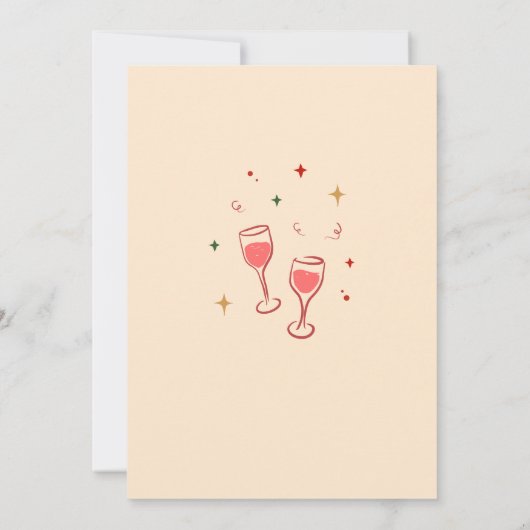 Grappige volwassen kerstman zijn vriendjes kerstfe kaart (Achterkant)