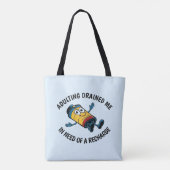Grappige volwassen strijd tote bag (Achterkant)