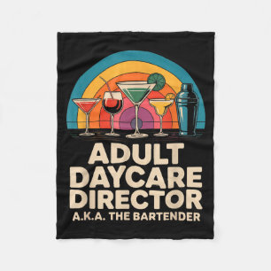 Grappige Volwassene Dagopvang Directeur AKA De Bar Fleece Deken