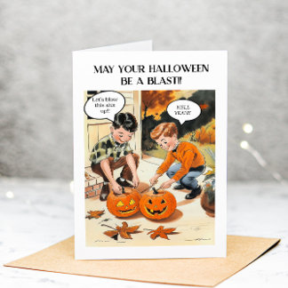 Grappige volwassene Halloween sarcastische wenskaa Bedankkaart