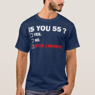 Grappige Volwassene vijftig 55 Jaar Oud Verjaardag T-shirt