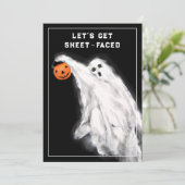 Grappige volwassenen Halloween kaart (Staand voorkant)