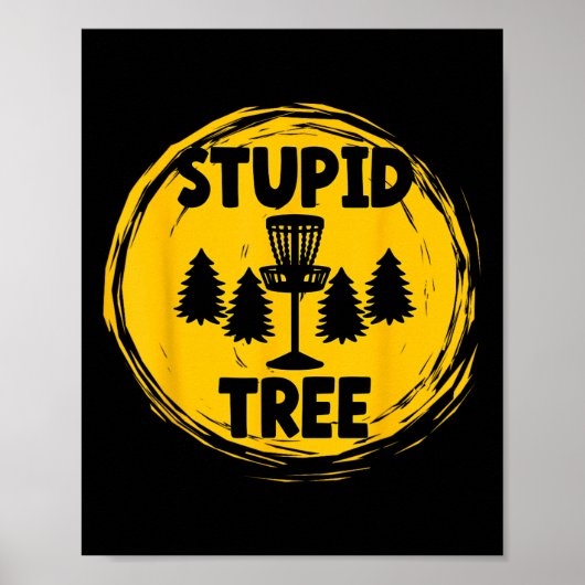 Grappige volwassenen humor disk golf stom boom poster (Voorkant)