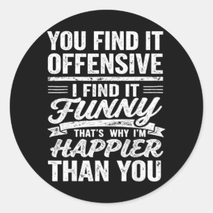 Grappige Volwassenen Humoristische Offensieve Cita Ronde Sticker