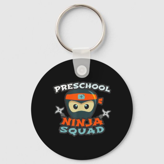 Grappige VOORSCHOOLSE NINJA-SQUAD Terug naar schoo Sleutelhanger (Voorkant)