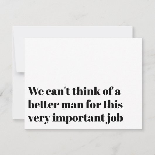 Grappige Voorstel Uitnodiging voor Ambtenaar om On (Voorkant)