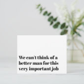 Grappige Voorstel Uitnodiging voor Ambtenaar om On (Staand voorkant)