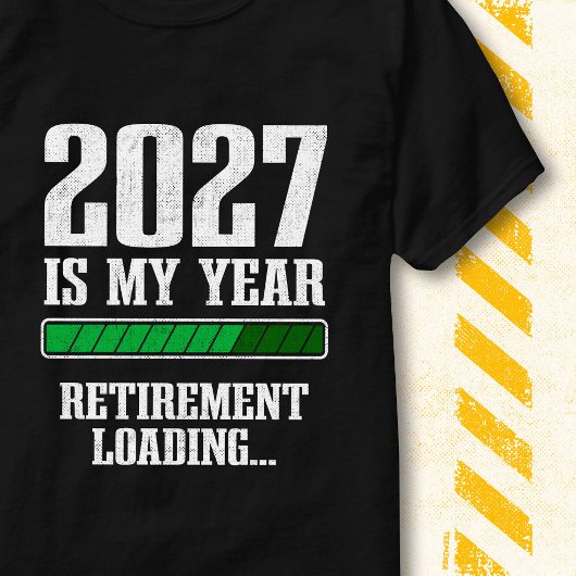 Grappige voortgangsbalk Gepensioneerd 2027 Pensioe T-shirt