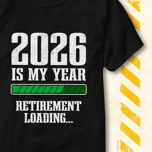 Grappige voortgangsbalk Met pensioen in 2026 Pensi T-shirt
