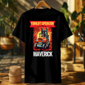Grappige vorkheftruck gecertificeerd operator driv t-shirt
