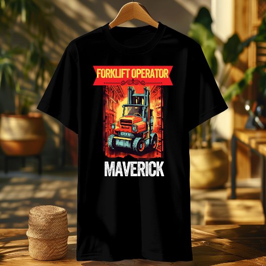 Grappige vorkheftruck gecertificeerd operator driv t-shirt