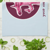 grappige vos adviseert ons cartoon theedoek (Gevouwen)