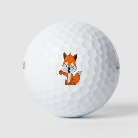 grappige vos golfballen (Voorkant)