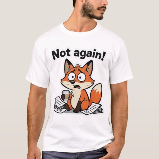 Grappige vos-meme-cartoon t-shirt (Voorkant)