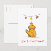Grappige Vos/ Prettig Kerstfeest Feestdagenkaart (Voorkant / Achterkant)