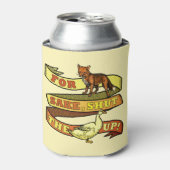 Grappige vos sake eend dier woordspeling blikjeskoeler (Blikje Voorkant)