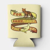 Grappige vos sake eend dier woordspeling blikjeskoeler (Achterkant)