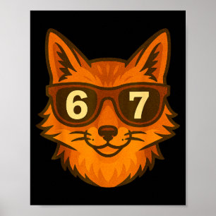 Grappige Vos Sungles 67 Zes Zeven Meme Poster